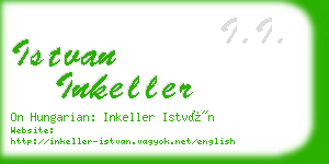 istvan inkeller business card